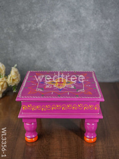 Handpainted Wooden Bajot - WL3356