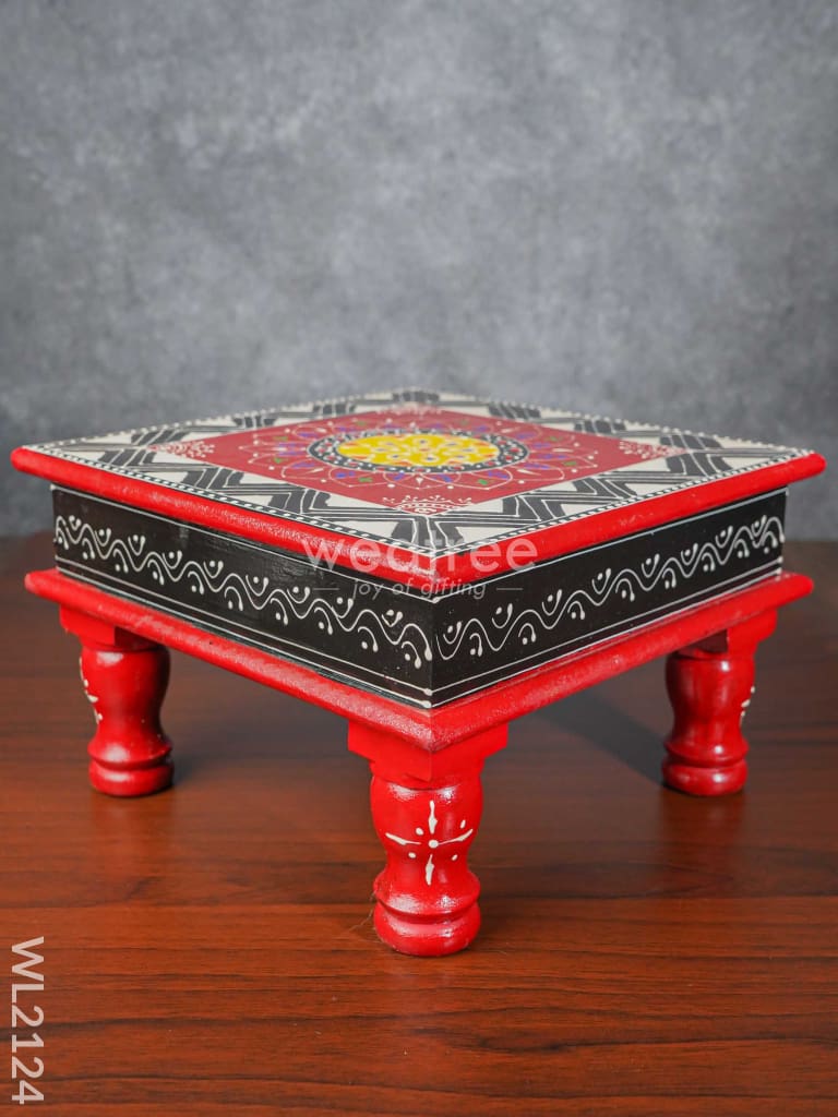 Handpainted Wooden Manai ( 10 X 10 Inch ) - WL2124
