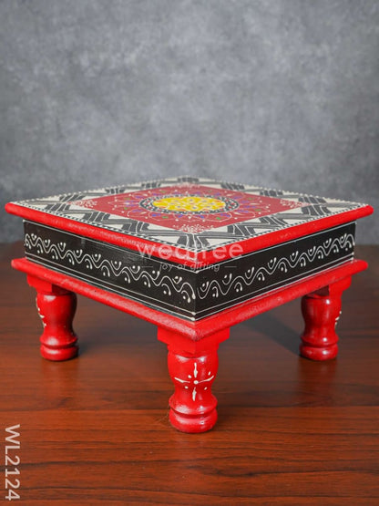 Handpainted Wooden Manai ( 10 X 10 Inch ) - WL2124