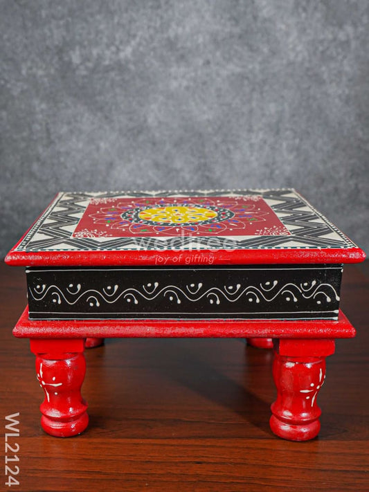 Handpainted Wooden Manai ( 10 X 10 Inch ) - WL2124