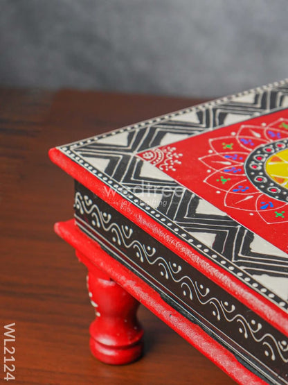 Handpainted Wooden Manai ( 10 X 10 Inch ) - WL2124