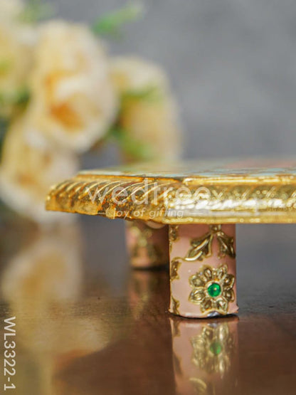 Hexagon Shaped Meenakari  Bajot - 8 x 8 inch - WL3322-1