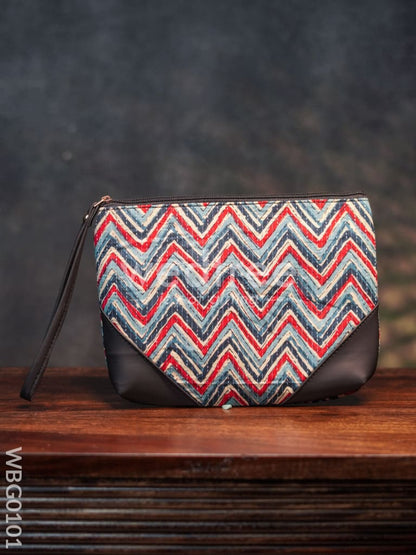 Ikkat Zipper Pouch - WBG0101