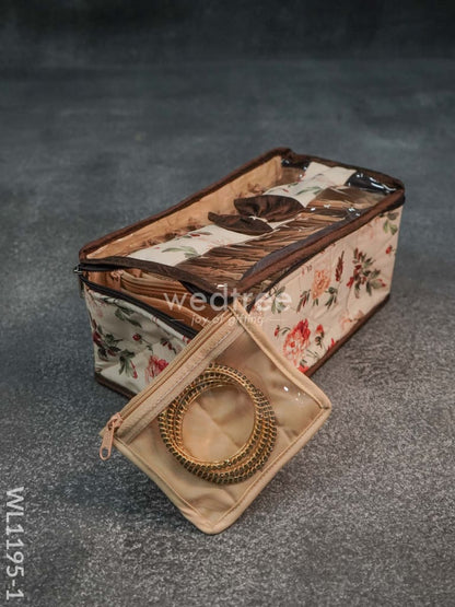 Jewel Pouch with Floral Design (10.5x5) - WL1195