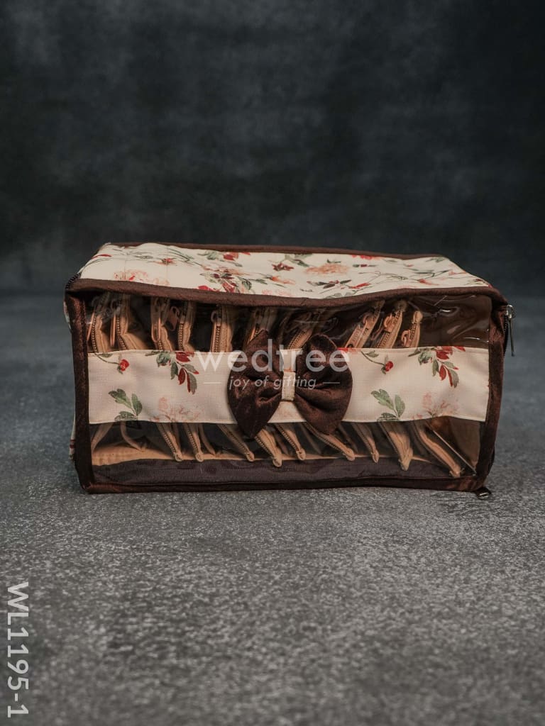 Jewel Pouch with Floral Design (10.5x5) - WL1195