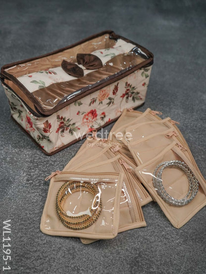 Jewel Pouch with Floral Design (10.5x5) - WL1195