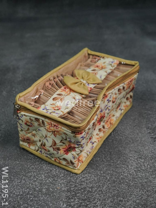 Jewel Pouch with Floral Design (10.5x5) - WL1195