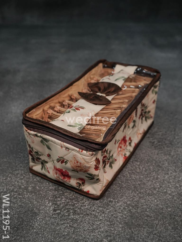 Jewel Pouch with Floral Design (10.5x5) - WL1195
