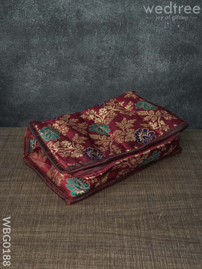 Jewel Pouch with Multicolour Floral Design - WBG0188