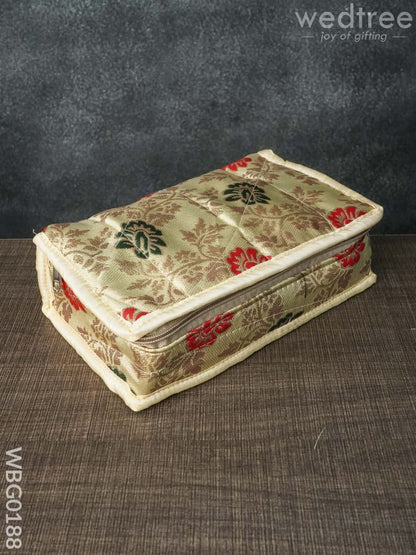 Jewel Pouch with Multicolour Floral Design - WBG0188