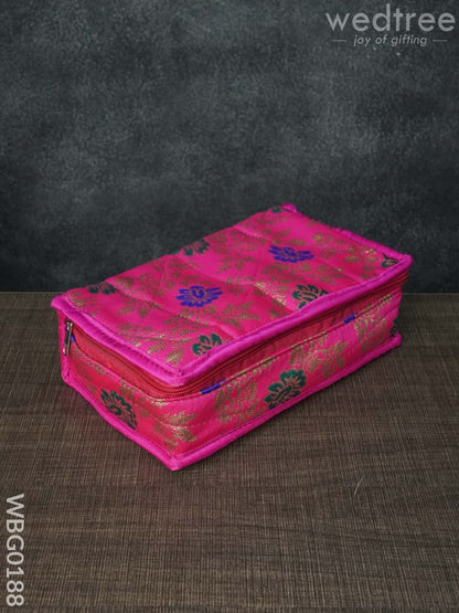 Jewel Pouch with Multicolour Floral Design - WBG0188