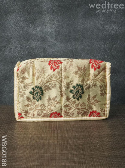 Jewel Pouch with Multicolour Floral Design - WBG0188