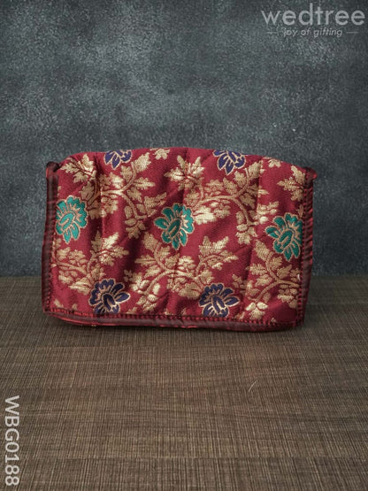 Jewel Pouch with Multicolour Floral Design - WBG0188