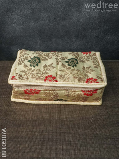 Jewel Pouch with Multicolour Floral Design - WBG0188