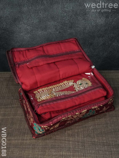 Jewel Pouch with Multicolour Floral Design - WBG0188