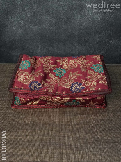 Jewel Pouch with Multicolour Floral Design - WBG0188