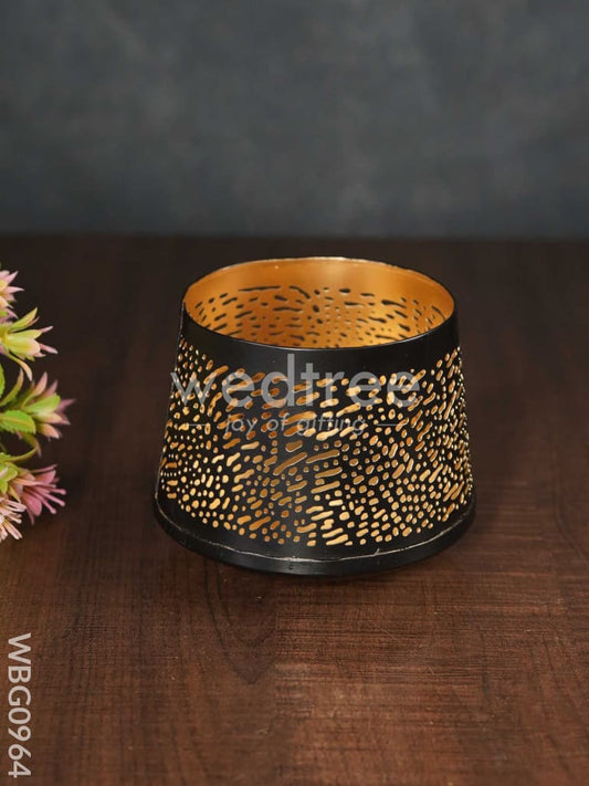 Jhaali Style Votive in Black - WBG0964