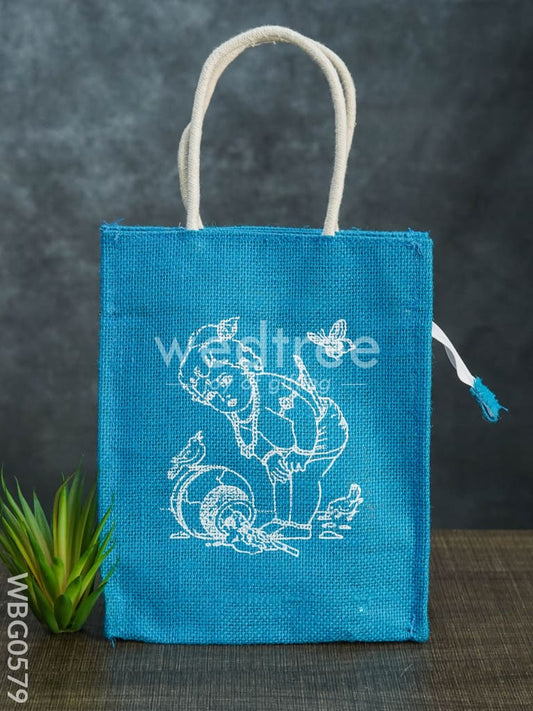 Jute Bag - Butter Krishna Printed - WBG0579
