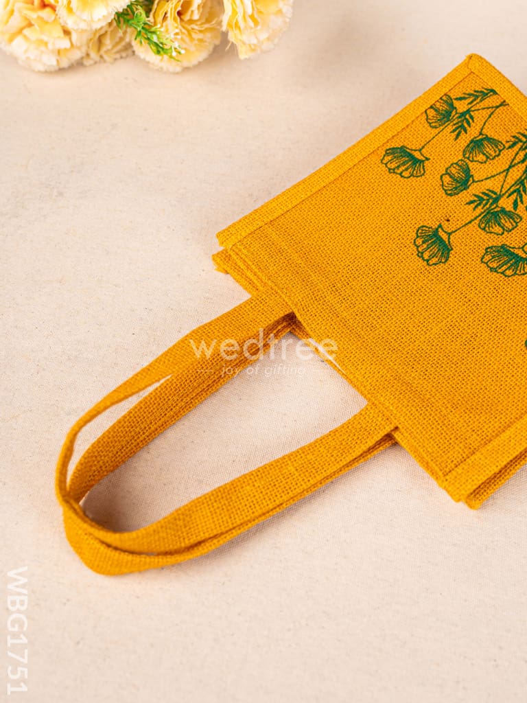 Jute Bag - Flower Design - WBG1751