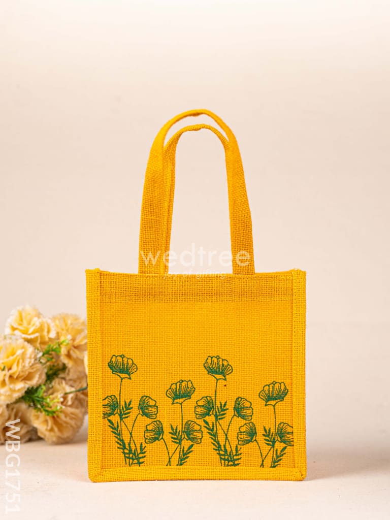 Jute Bag - Flower Design - WBG1751
