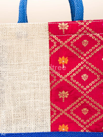 Jute Bag with Contrast Border - WBG1762
