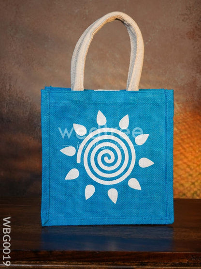Jute Bag - Swirl Design with Velcro - WBG0019