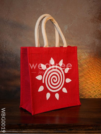 Jute Bag - Swirl Design with Velcro - WBG0019