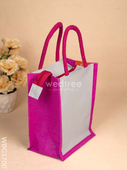 Jute Bag with Annapakshi Print - WBG1700