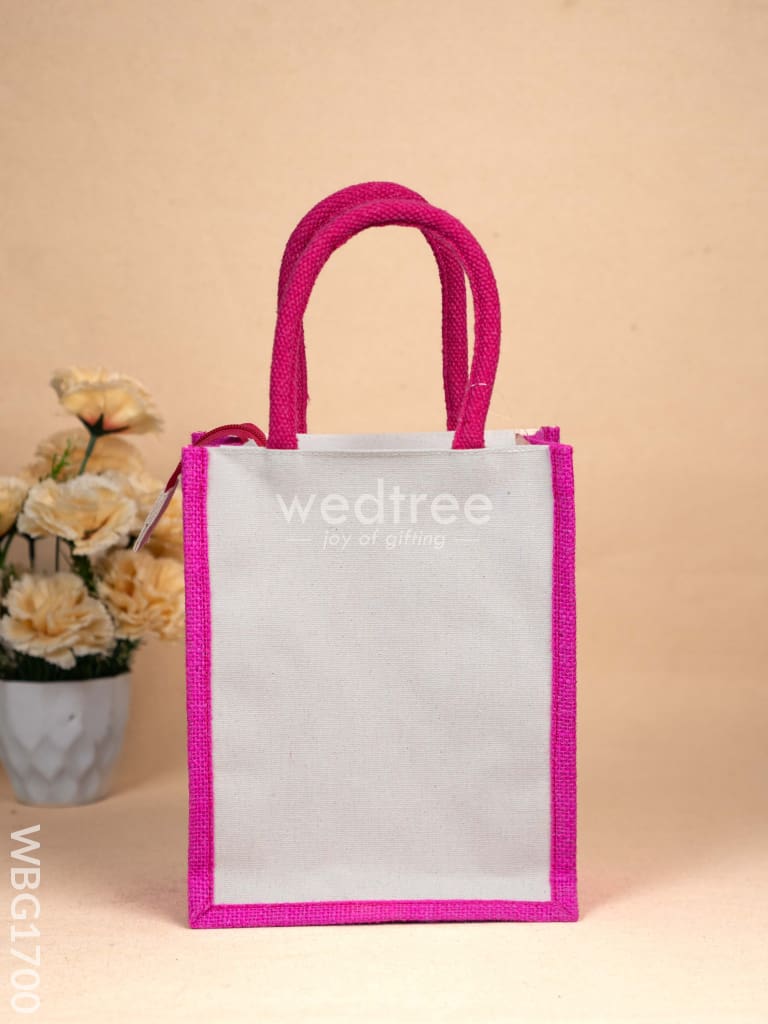 Jute Bag with Annapakshi Print - WBG1700
