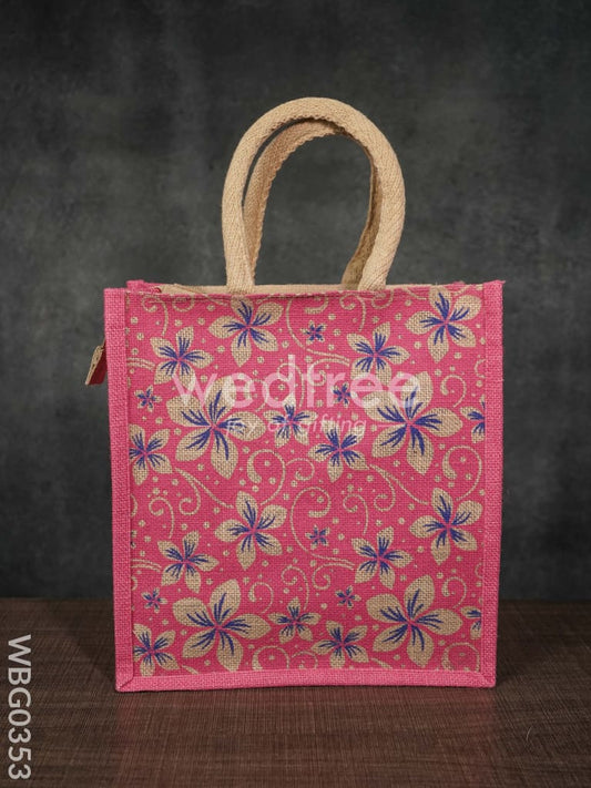Jute Bag with Floral Prints - WBG0353