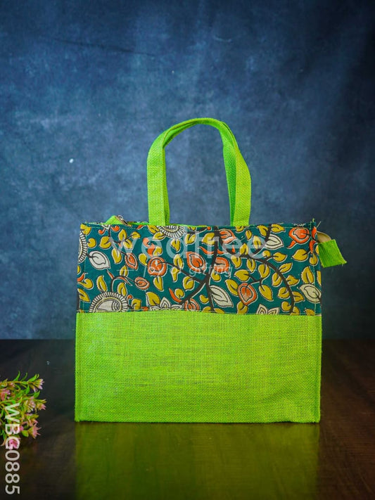 Jute Bag with Kalamkari Design - WBG0885