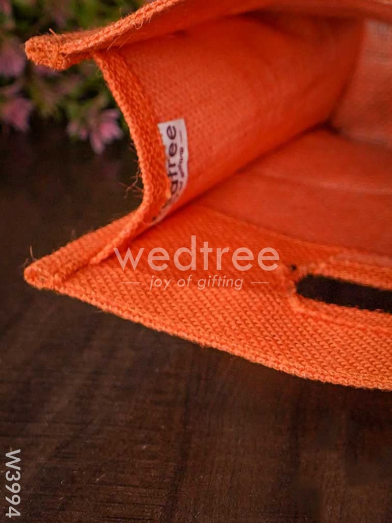 Jute Bag with Kalamkari Fabric- W3994