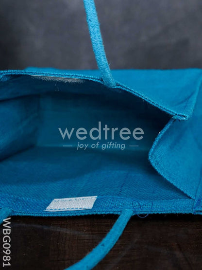Jute Bag with Kalpavriksha Tree Print - WBG0981