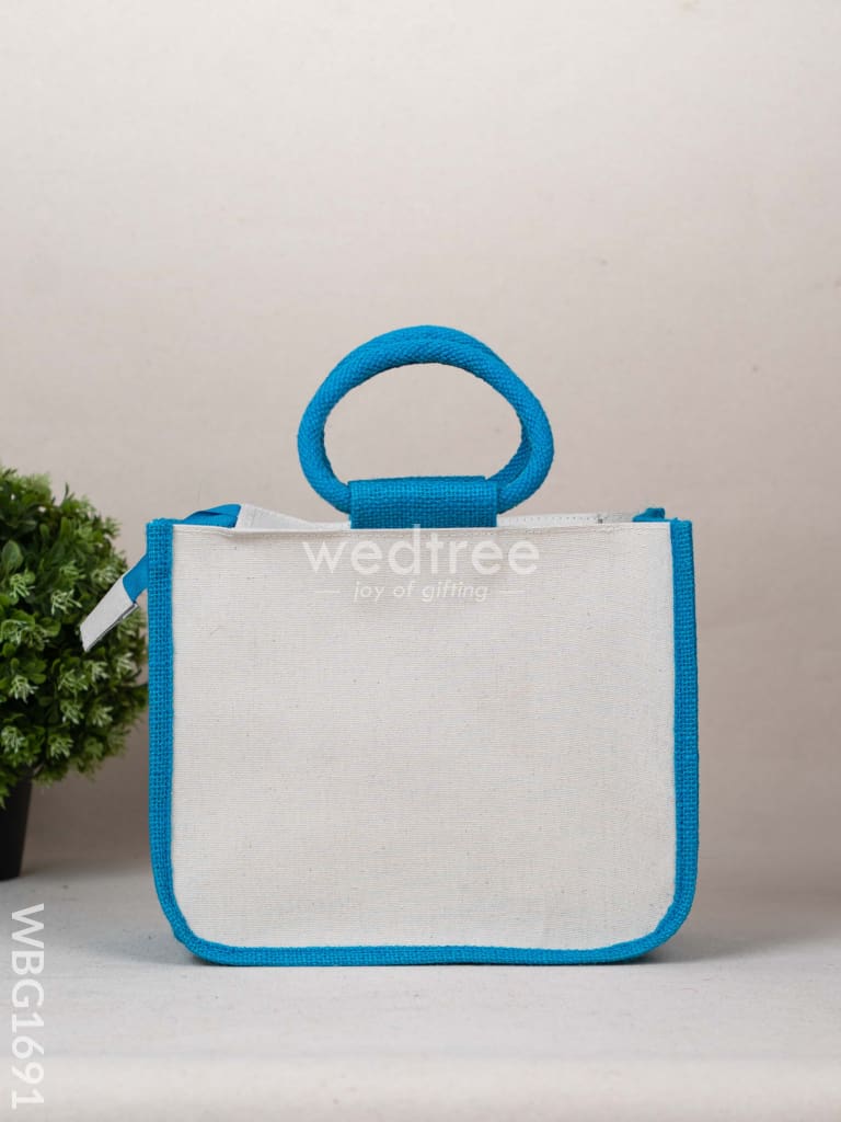 Jute Bag with Kalpavriksha Tree Print - WBG1691