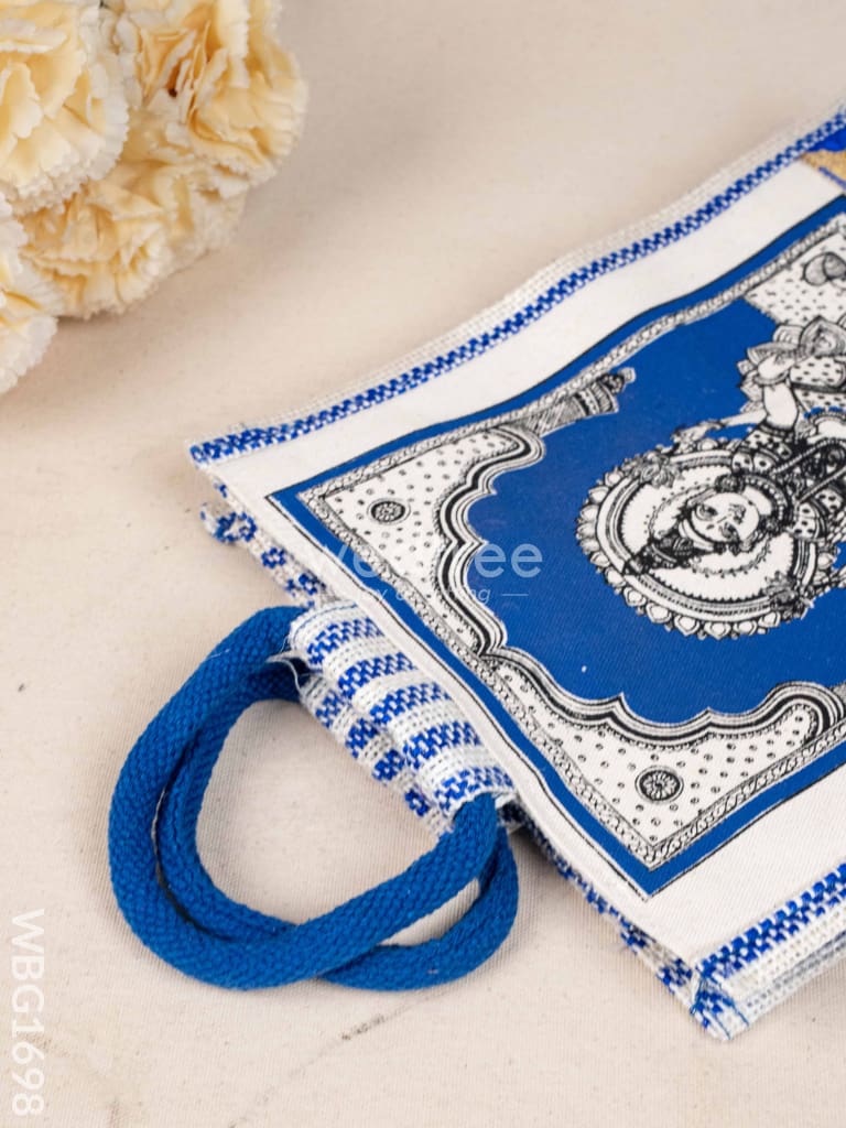 Jute Bag with Madhubani Print - WBG1698