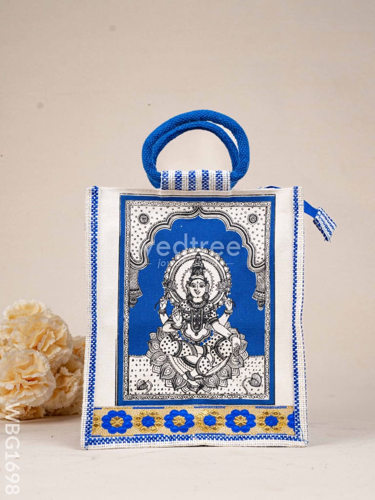 Jute Bag with Madhubani Print - WBG1698