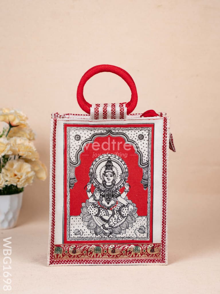 Jute Bag with Madhubani Print - WBG1698