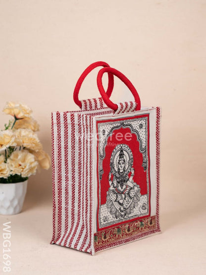Jute Bag with Madhubani Print - WBG1698