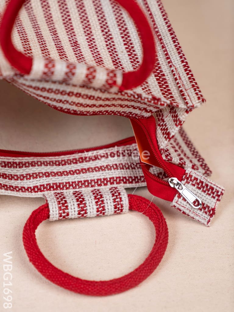 Jute Bag with Madhubani Print - WBG1698