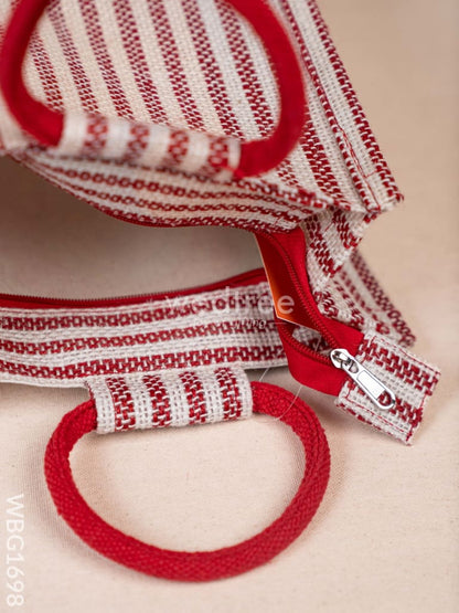 Jute Bag with Madhubani Print - WBG1698