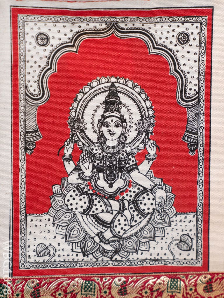 Jute Bag with Madhubani Print - WBG1698