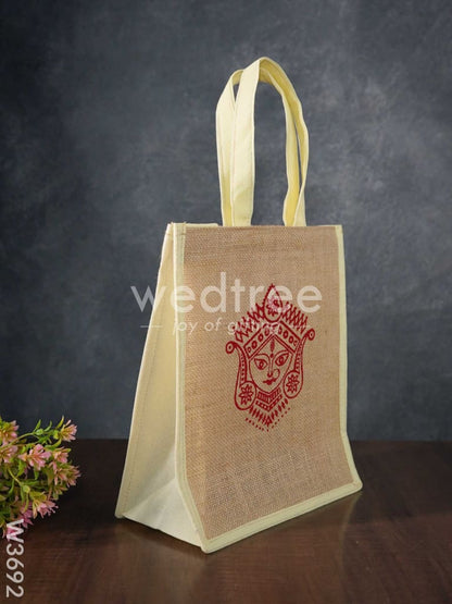 Jute Bag with Non-woven Gusset & Handle - W3692