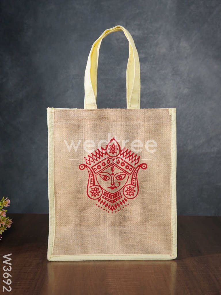 Jute Bag with Non-woven Gusset & Handle - W3692