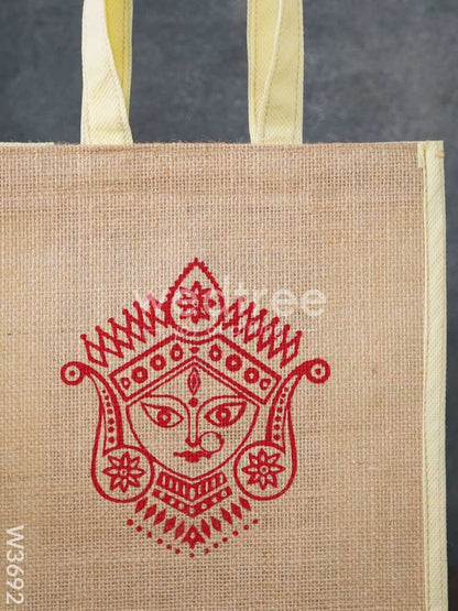 Jute Bag with Non-woven Gusset & Handle - W3692