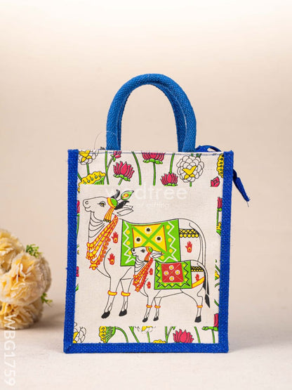 Jute Bag with Pichwai Design - WBG1759