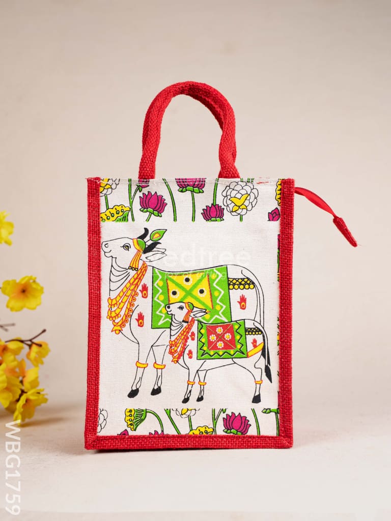 Jute Bag with Pichwai Design - WBG1759