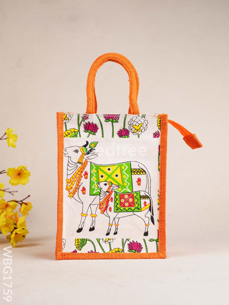 Jute Bag with Pichwai Design - WBG1759