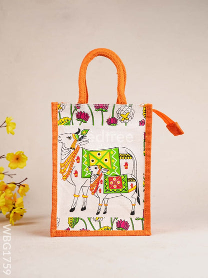 Jute Bag with Pichwai Design - WBG1759