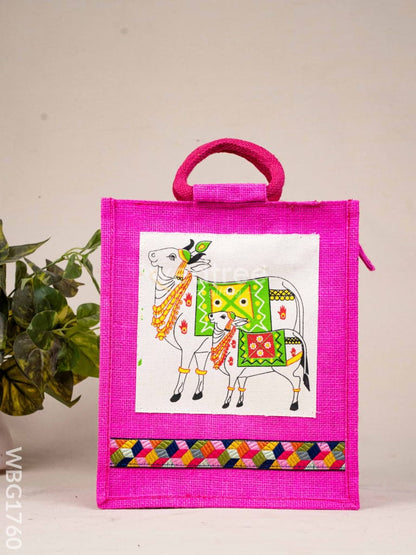 Jute Bag with Pichwai Design - WBG1760