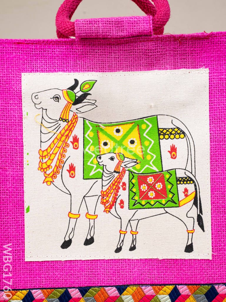 Jute Bag with Pichwai Design - WBG1760